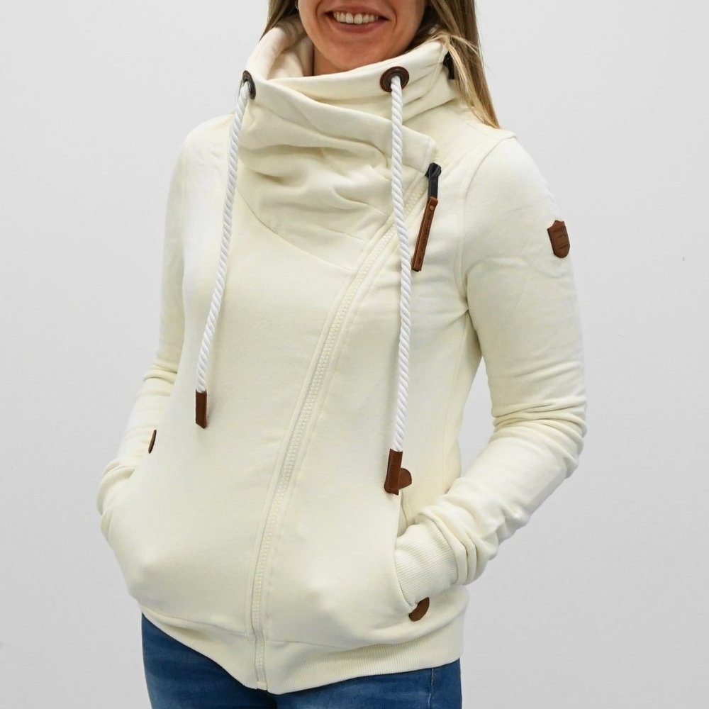 NWOT Wanakome Hestia Oatmeal Zip Cowl Neck